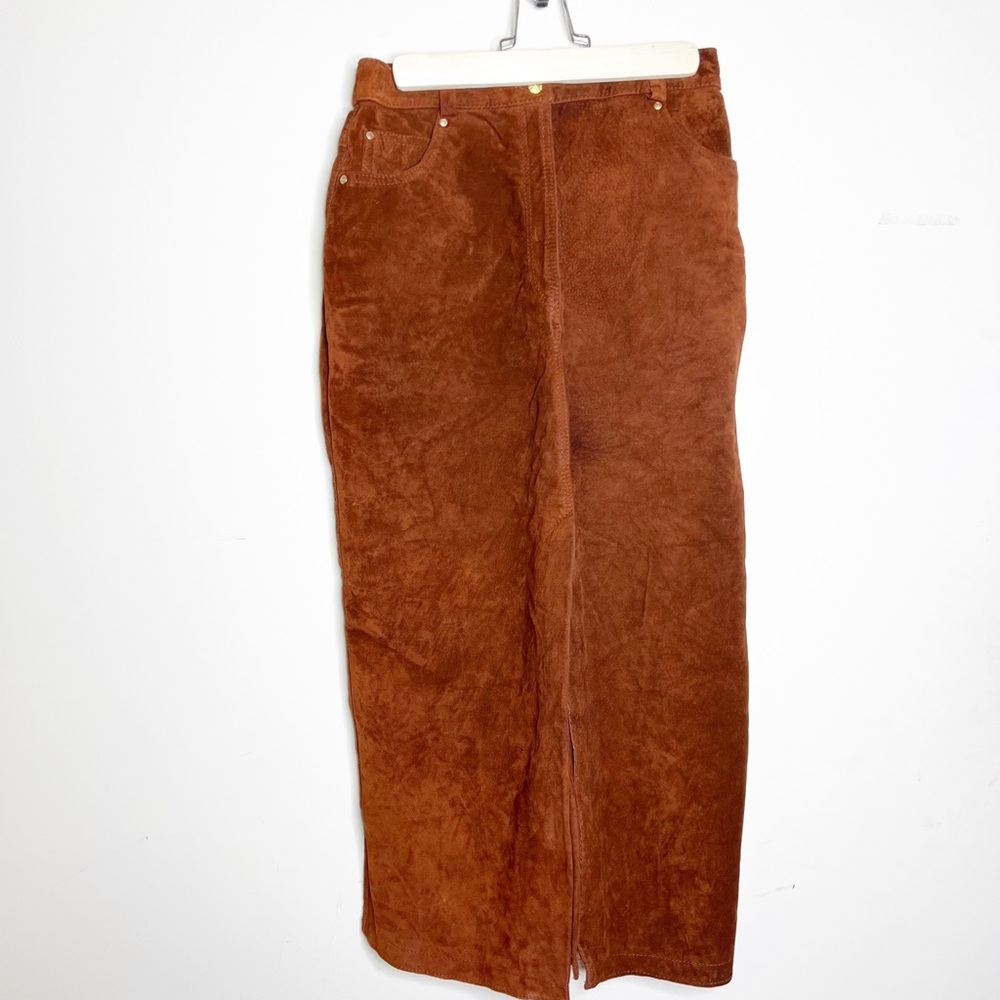 Vintage Suede Maxi Skirt sz 10